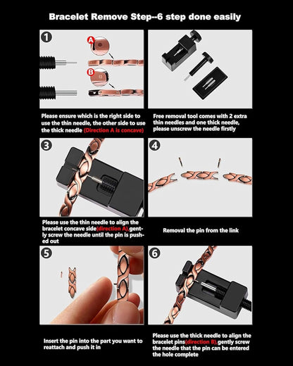 Ultra Strength Magnetic Bracelets for Men - Men'S Hematite Bracelet, Jewellry Gift with Sizing Tool for Perfect Fit