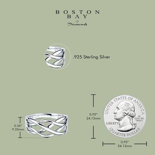 Bold Metal Statement Band Rings in .925 Sterling Silver - Choice of Style & Metal