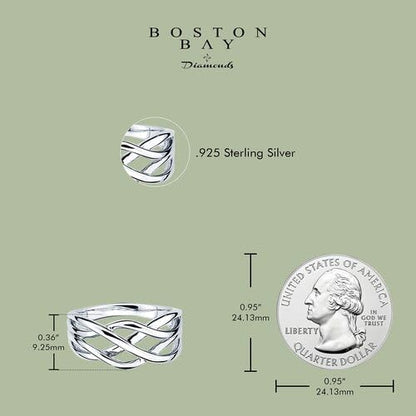 Bold Metal Statement Band Rings in .925 Sterling Silver - Choice of Style & Metal
