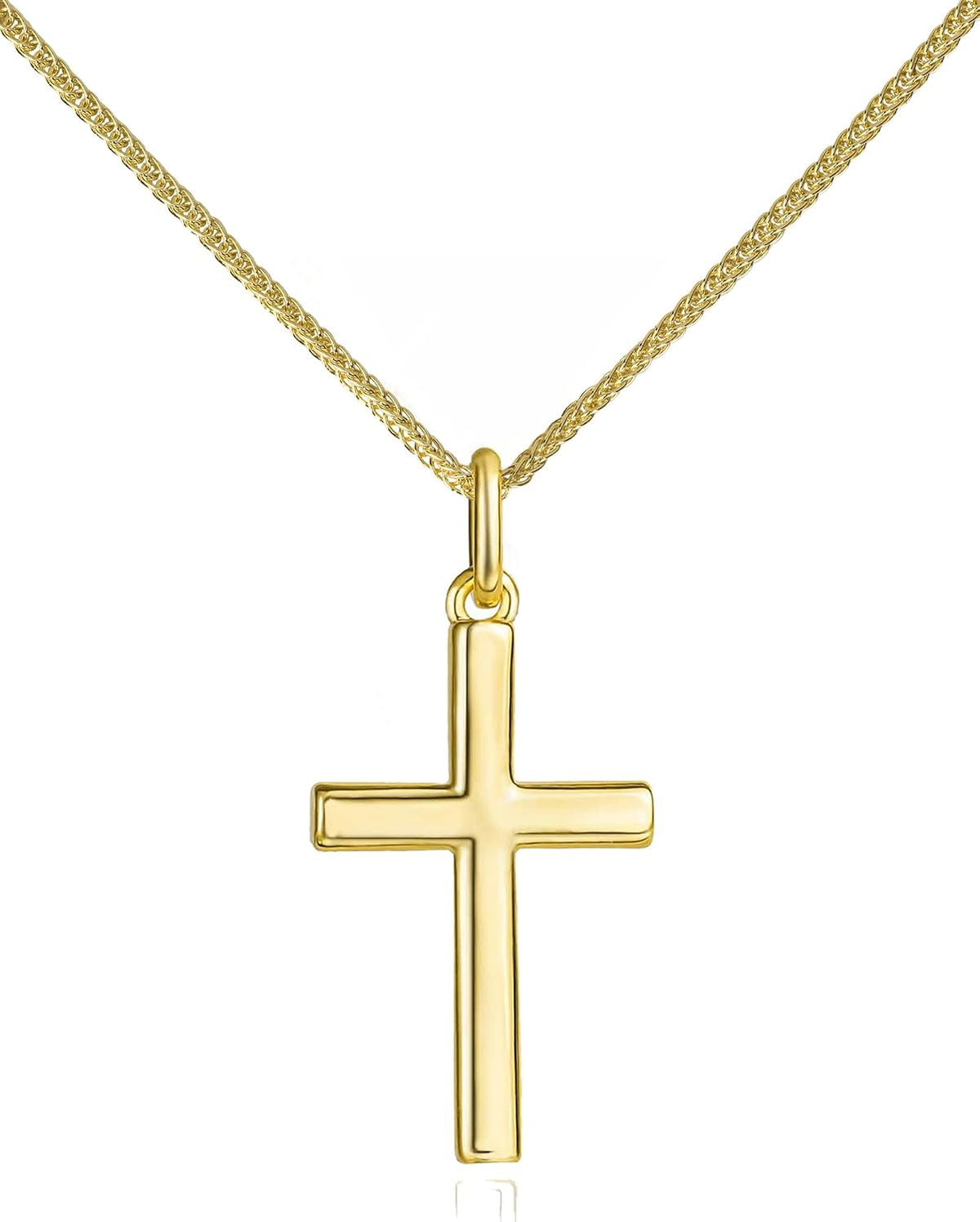 14K Gold-Plated Cross Pendant Necklace