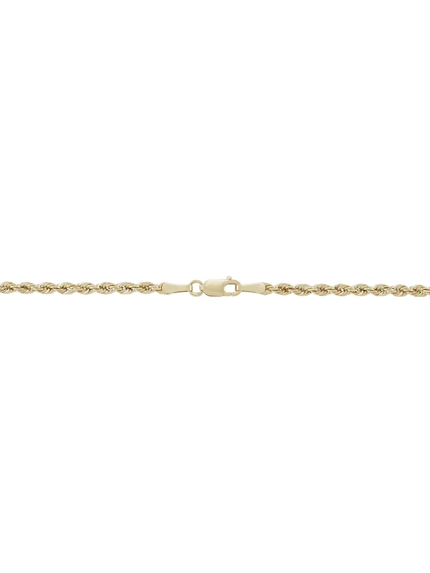 Cubic Zirconia Cross Rope Bracelet in 10K Yellow Gold, 7.5"
