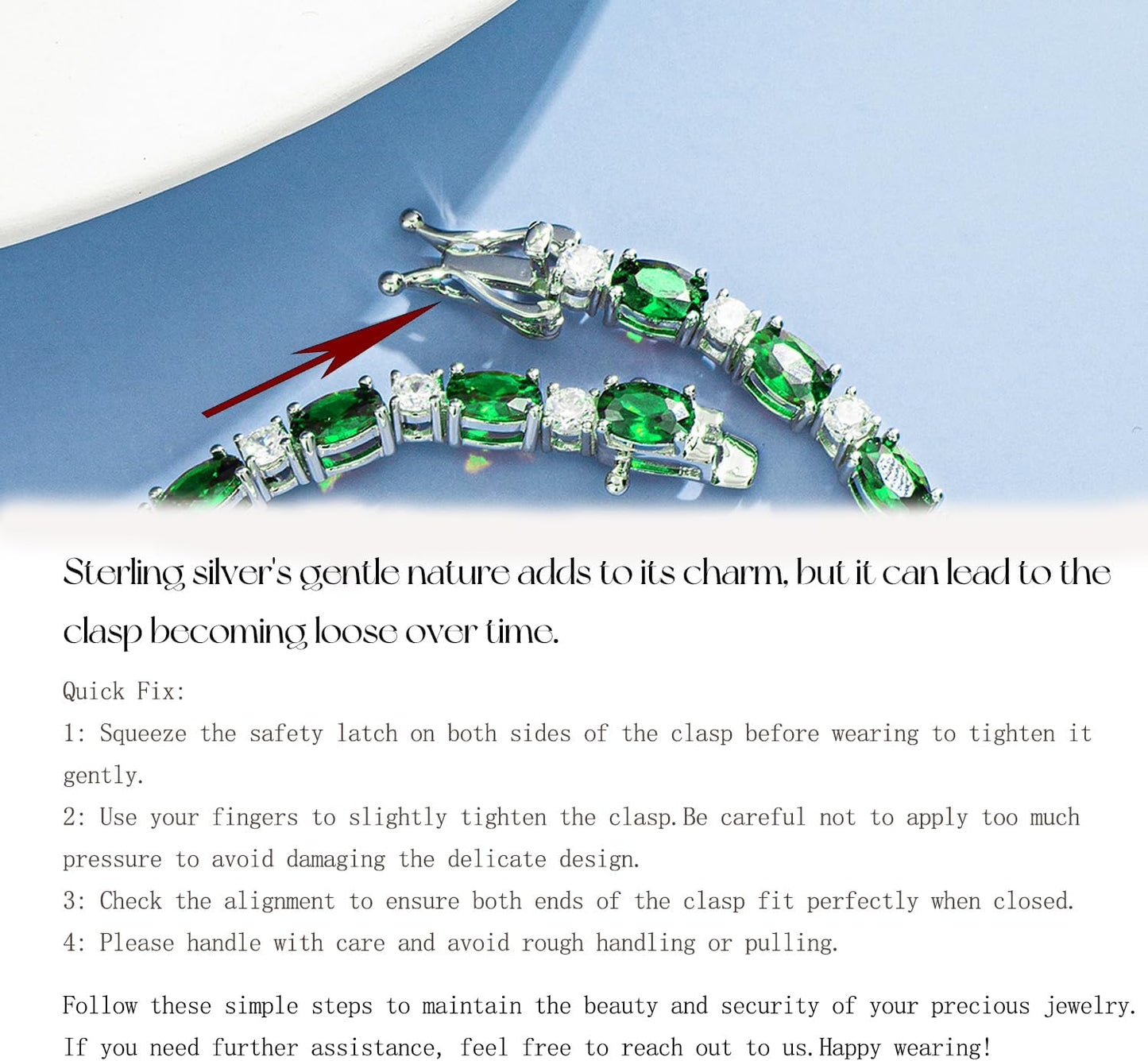Birthstone Bracelets Sterling Silver Tennis Bracelets Charm Fine Jewelry Birthday Gifts for Women 7"