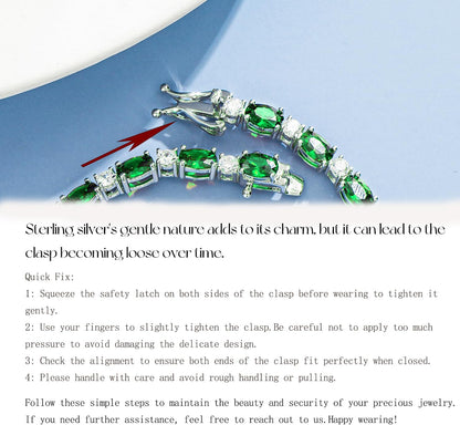 Birthstone Bracelets Sterling Silver Tennis Bracelets Charm Fine Jewelry Birthday Gifts for Women 7"
