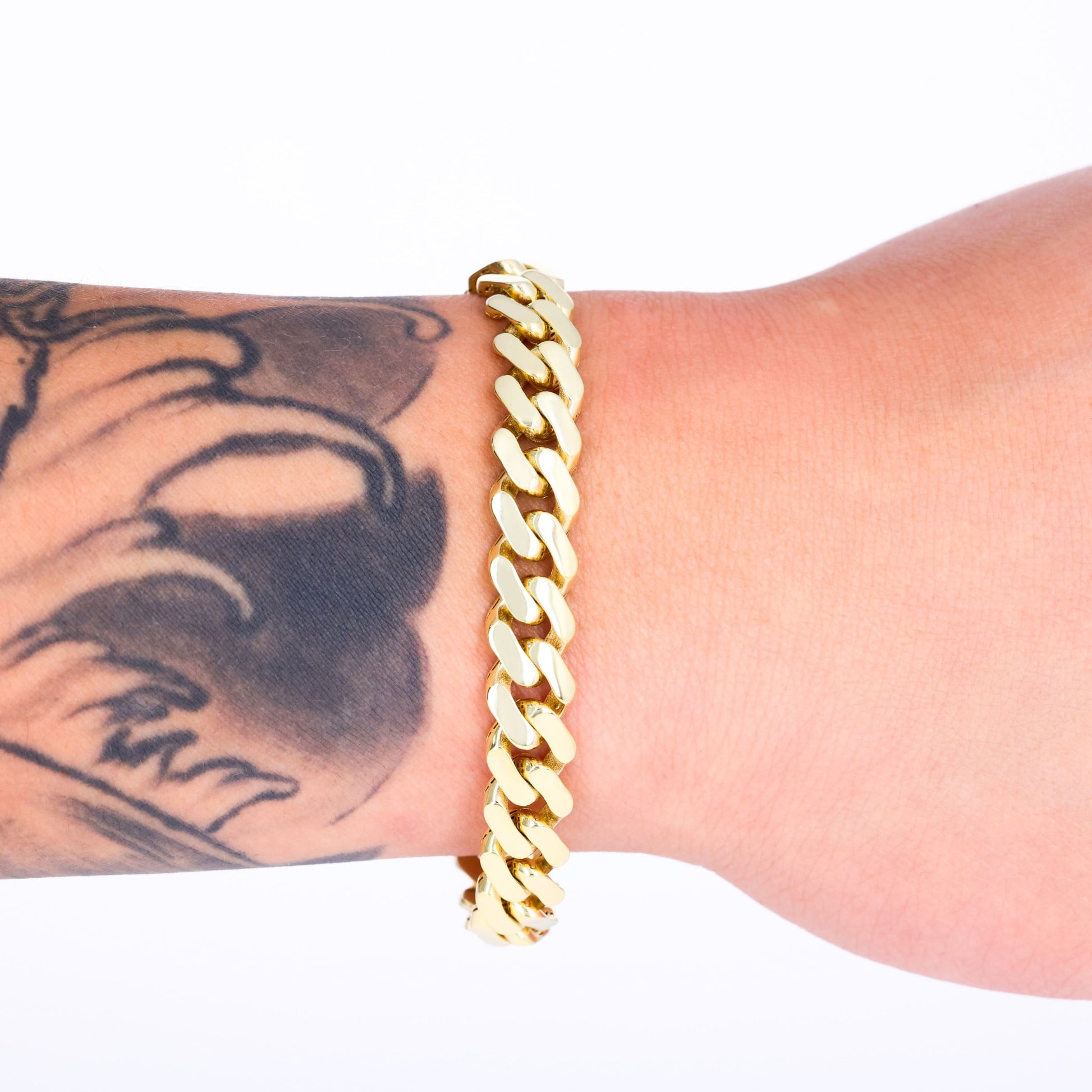 14K Real Yellow Gold Royal Monaco Miami Cuban Link Bracelet 7"-9" (5Mm-17Mm) Italian Jewelry for Men & Women