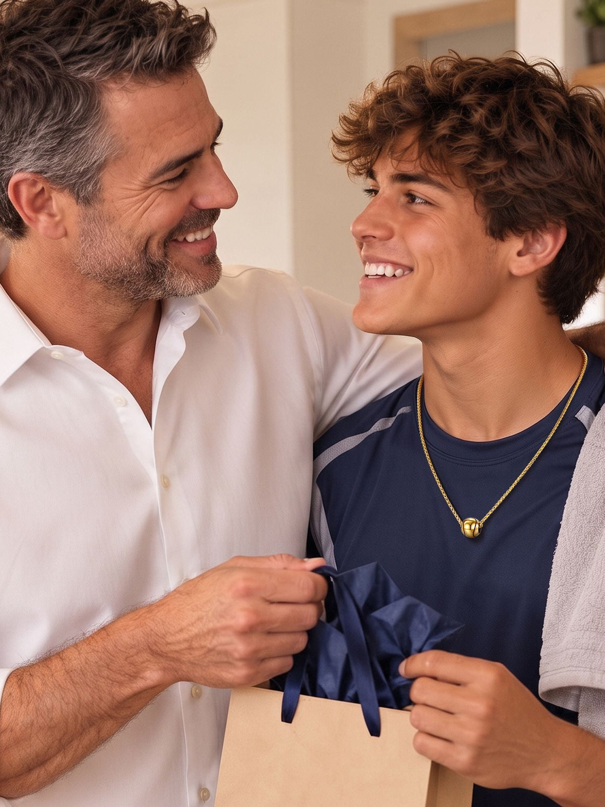 14K Gold-Plated Stainless Steel Baseball Pendant Necklace