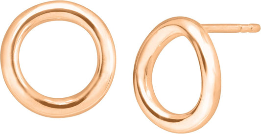 'Karma' Open Circle Stud Earrings in Sterling Silver
