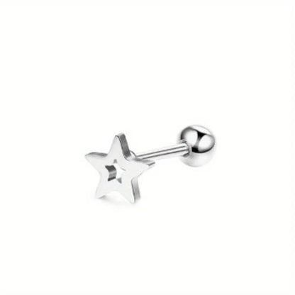 1Pc Cartilage Stainless Steel Piercing Jewelry 16G Earring Stud for Women Men Stylish Piercing Jewelry