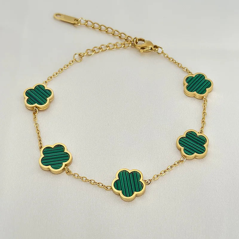 Premium Stainless Steel Jewelry Kpop Stainless Steel Bracelets for Women Clover Bracelet for Girls Women'S Hand Bracelets Charm