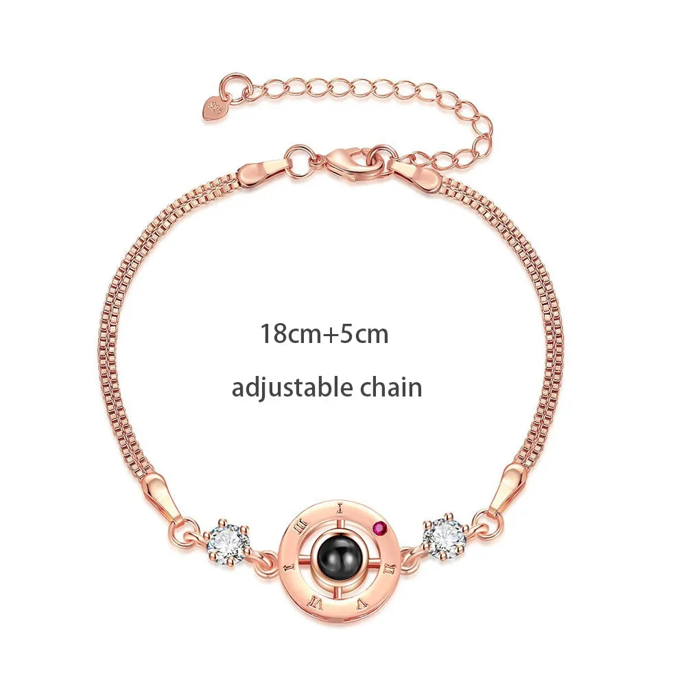 100 Languages I Love You Bracelet Heart Wedding Romantic I Love You Projection Bracelets for Women Lady Girl Friend Gifts