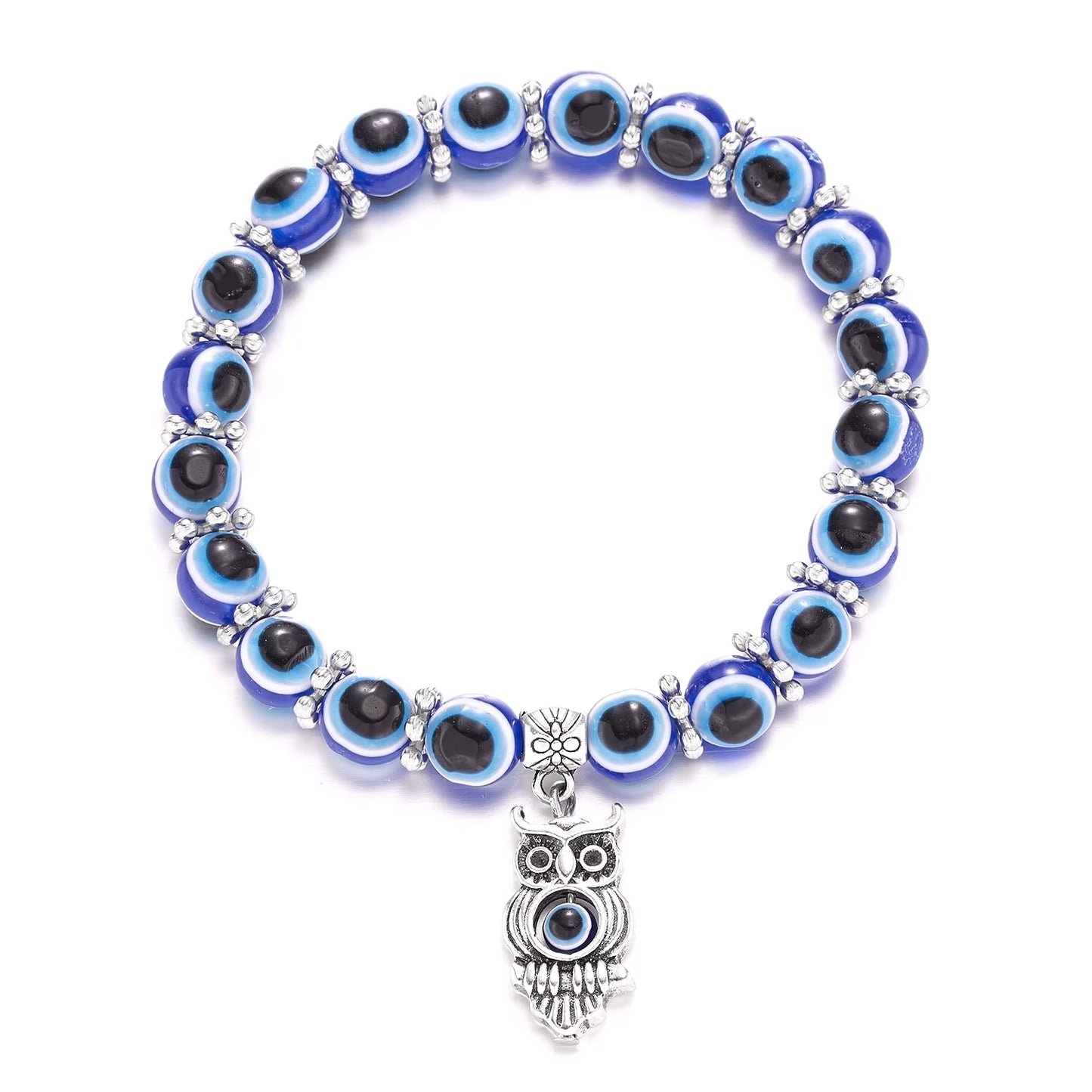 Turkish Lucky Evil Eye Bracelets Blue Evil Eye Bead Bracelet Men Women Handmade Lucky Jewelry Charm Bracelet Female Dropshipping