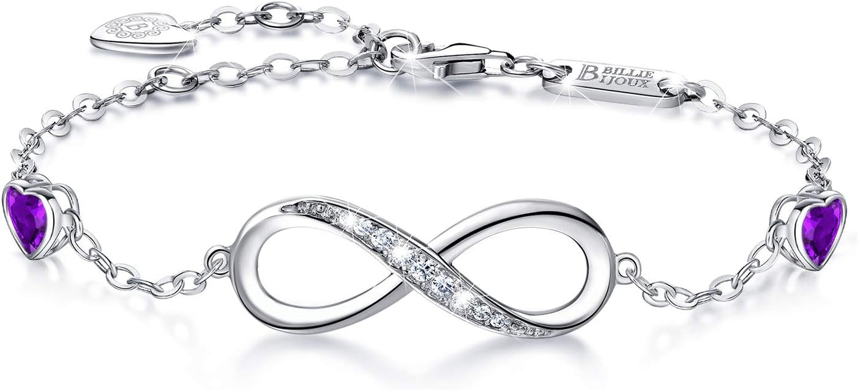 Infinity Love Bracelets for Women 925 Sterling Silver Womens Bracelet Love Symbol Charm Adjustable Bracelet Jewelry
