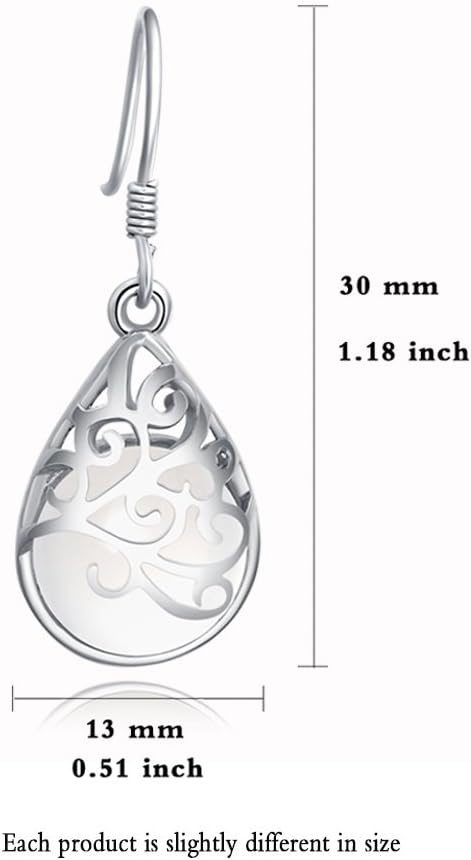 "Wishing Tree" 925 Sterling Silver Filigree Drop Dangle Earrings for Women