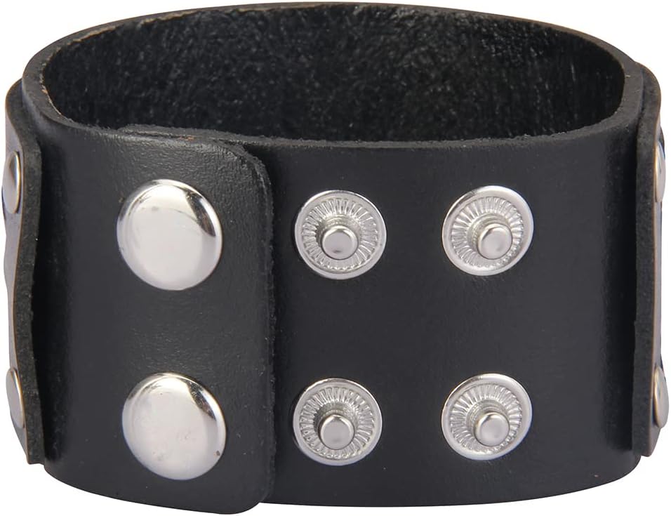 Leather Cuff Bracelet Punk Braided Bracelets Rock Leather Wristbands Faux Mens Leather Bracelet Gothic Viking Bangle Adjustable Wrap Bracelet for Women,Men