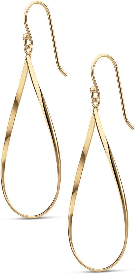 Teardrop Earrings - Designer Silver Statement Earrings or Gold Dangle Earrings for Women Trendy Upscale Dangly Earrings