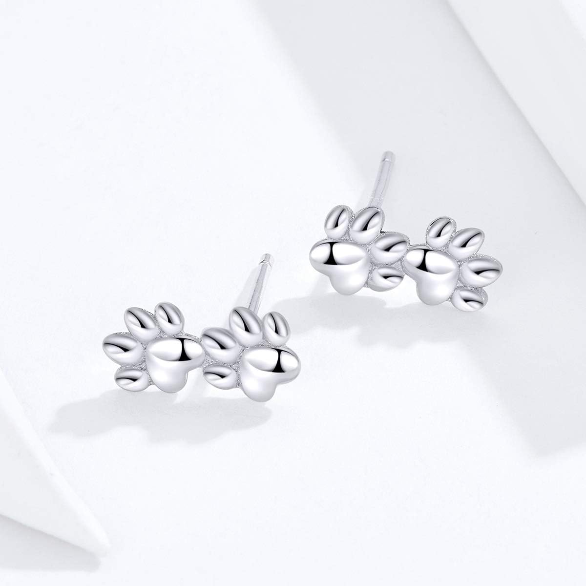 925 Sterling Silver Stud Earrings Hypoallergenic Cute Animal Butterfly Cat Paw Flower Fairy Mermaid Earrings for Women Jewelry