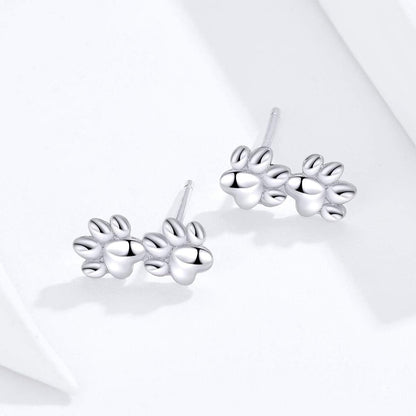 925 Sterling Silver Stud Earrings Hypoallergenic Cute Animal Butterfly Cat Paw Flower Fairy Mermaid Earrings for Women Jewelry