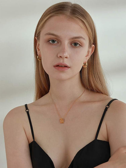 Chunky Gold Hoop Earrings for Women Cute Fashion Hypoallergenic Earrings Minimalist Jewelry Gift