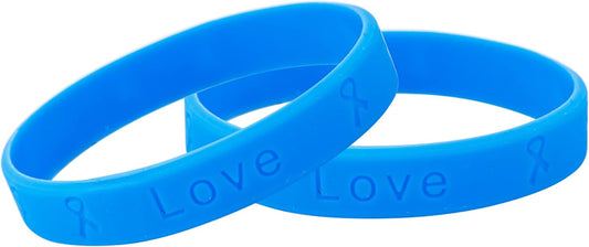 | Periwinkle Esophageal Cancer Awareness Bracelet – Periwinkle Ribbon Cancer Awareness Silicone Bracelet for Adults