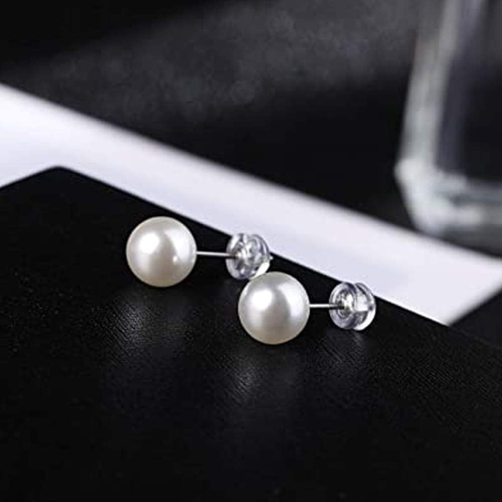 Pearl Stud Earrings Freshwater Pearl Ear Rings Hypoallergenic Earrings 4Mm-12Mm for Women Bridesmaids Gifts