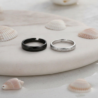 18K Gold-Plated Adjustable Sun & Moon Promise Ring