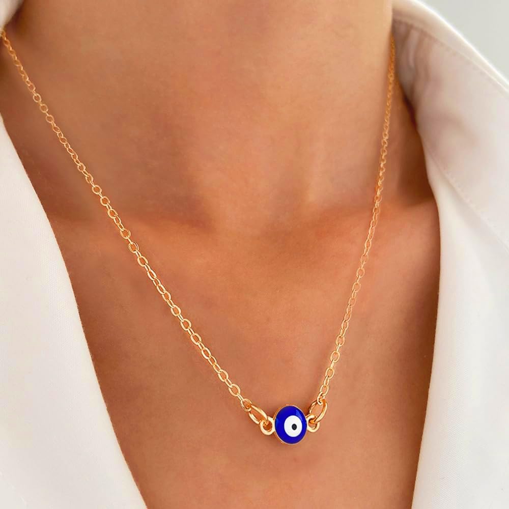 Evil Eye Pendant Necklace Chain Necklaces Fashion Jewelry Gift for Women and Girls
