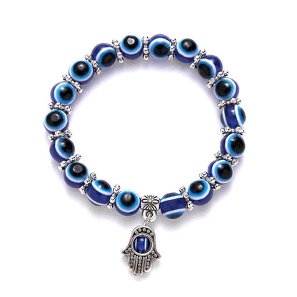 Turkish Lucky Evil Eye Bracelets Blue Evil Eye Bead Bracelet Men Women Handmade Lucky Jewelry Charm Bracelet Female Dropshipping