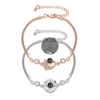 100 Languages I Love You Bracelet Heart Wedding Romantic I Love You Projection Bracelets for Women Lady Girl Friend Gifts