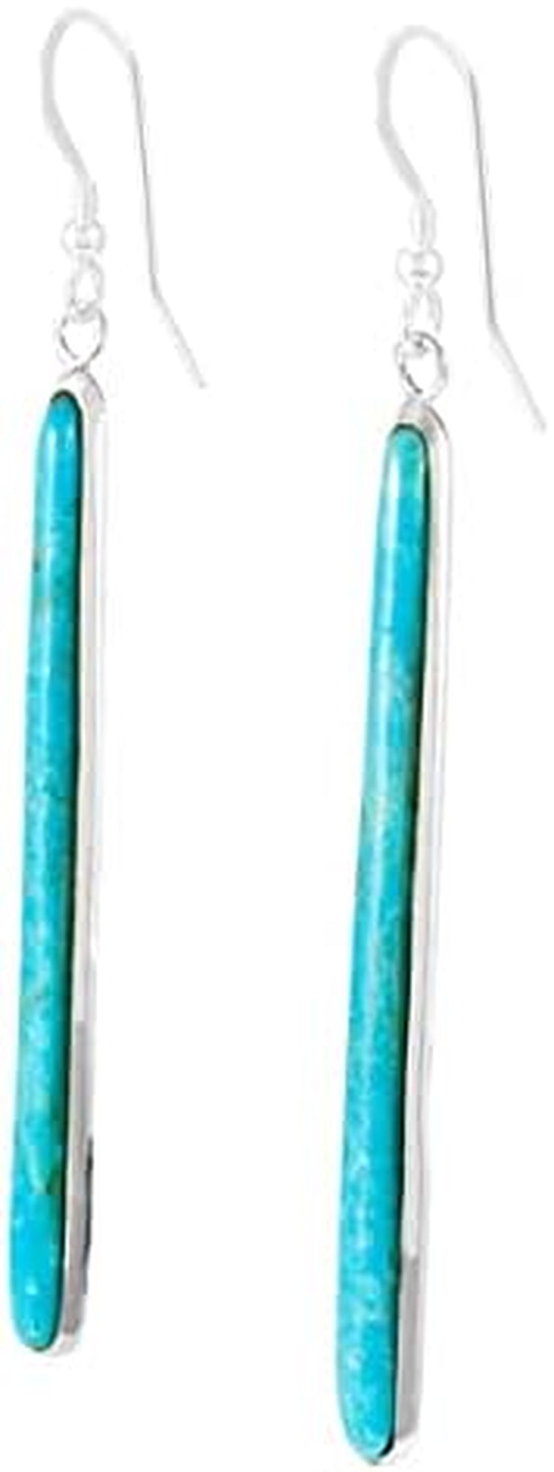 Turquoise Earrings 925 Sterling Silver & Genuine Gemstones