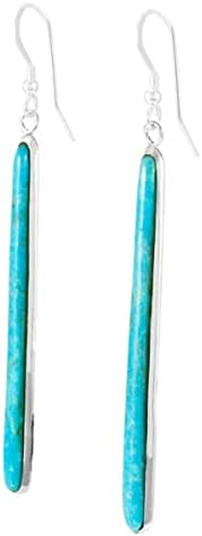 Turquoise Earrings 925 Sterling Silver & Genuine Gemstones