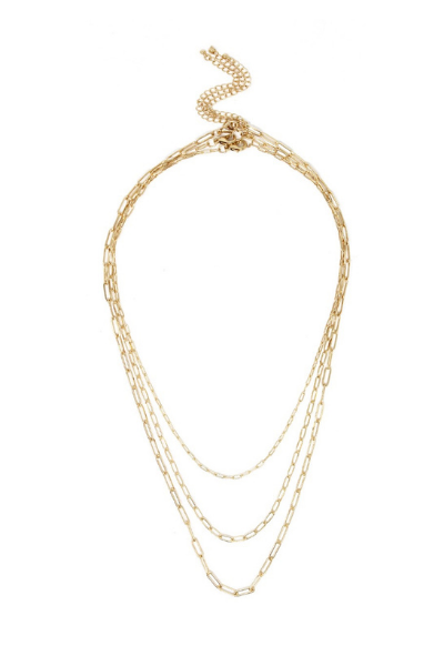 Triple the Fun Chain Link Necklace