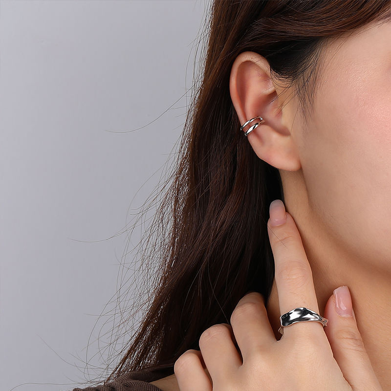 Hook Ear Cuff Earrings 925 Silver