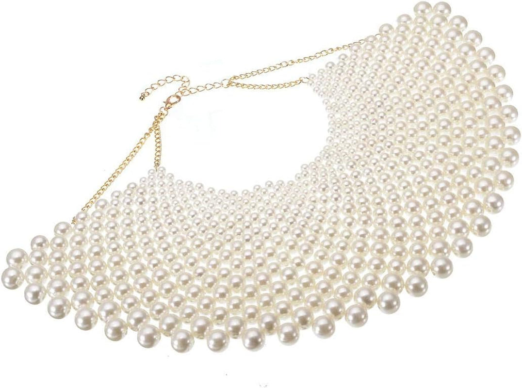 Bib Collar Necklace Chunky Ccb/Crystal/Pearl Resin Beads Chain Choker Statement Necklace Womens Fashion Jewelry Necklace