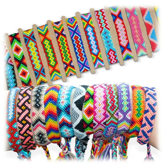 10 Pcs Woven Bracelet Bulk - Nepal Style Friendship Bracelets Handmade Braided Rope Wrist String Chain
