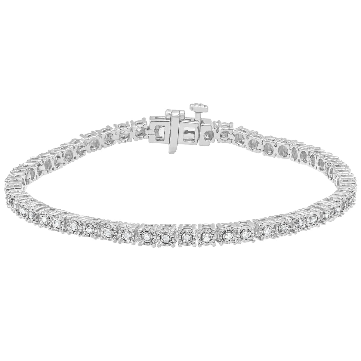 Arista 1/2 Ct Diamond Tennis Bracelet for Women in Sterling Silver (J-K, I3)