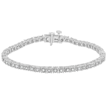 Arista 1/2 Ct Diamond Tennis Bracelet for Women in Sterling Silver (J-K, I3)