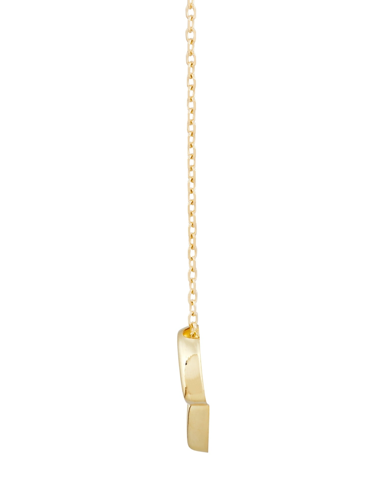 10K Yellow Gold Block Mom Hearts Necklace,20"