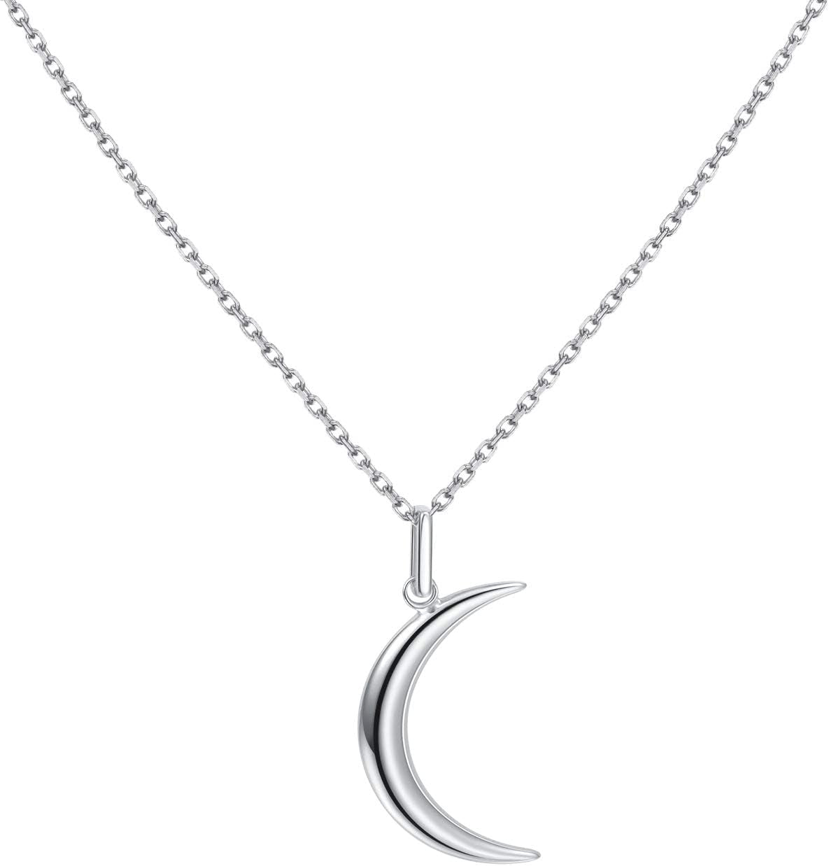 Moon Necklace Sterling Silver Dainty Moon Necklaces for Women Sterling Silver Necklace