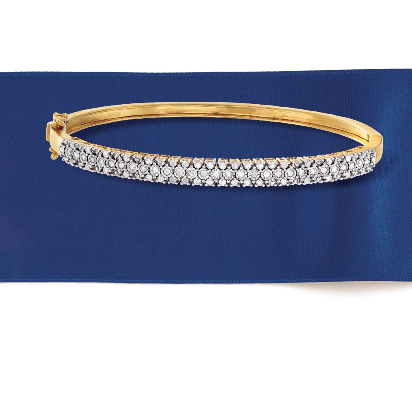 0.75 Ct. T.W. Diamond Bangle Bracelet in 18Kt Gold over Sterling, Women'S, Adult