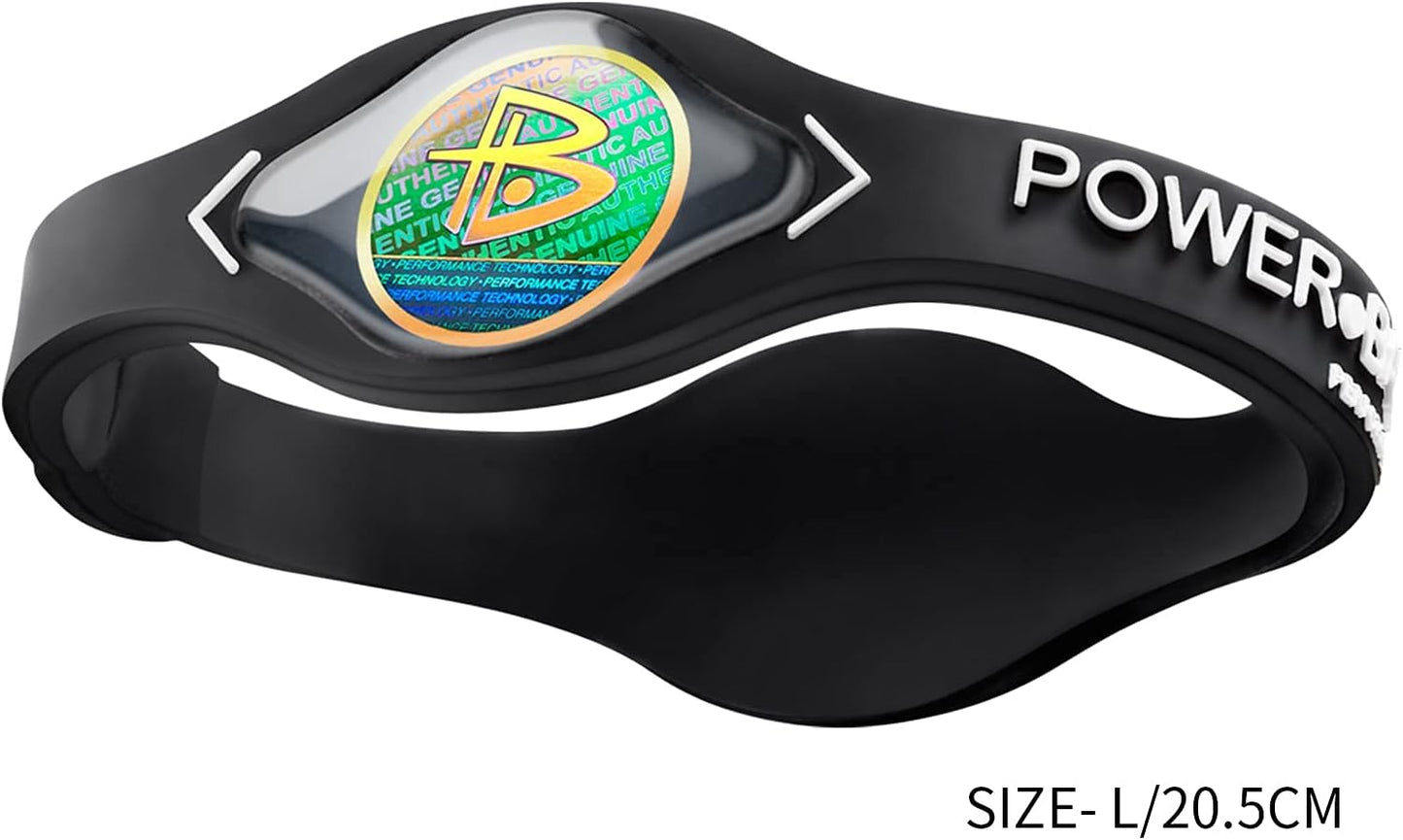 the Original Genuine Performance Wristband, Silicone Rubber Wristbands Bracelets Sports Bracelet Wristband for Men Women, Power 3 Pack Bangles, Safe Waterproof Lightweight Durable, Size of M+M+L（M 19.0CM/L 20.5CM)
