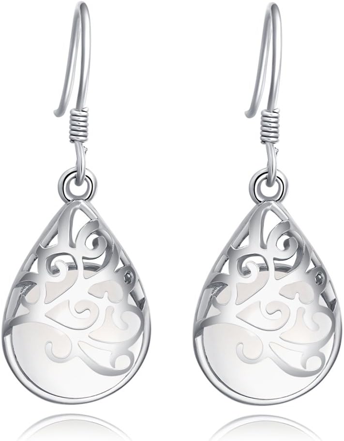 "Wishing Tree" 925 Sterling Silver Filigree Drop Dangle Earrings for Women