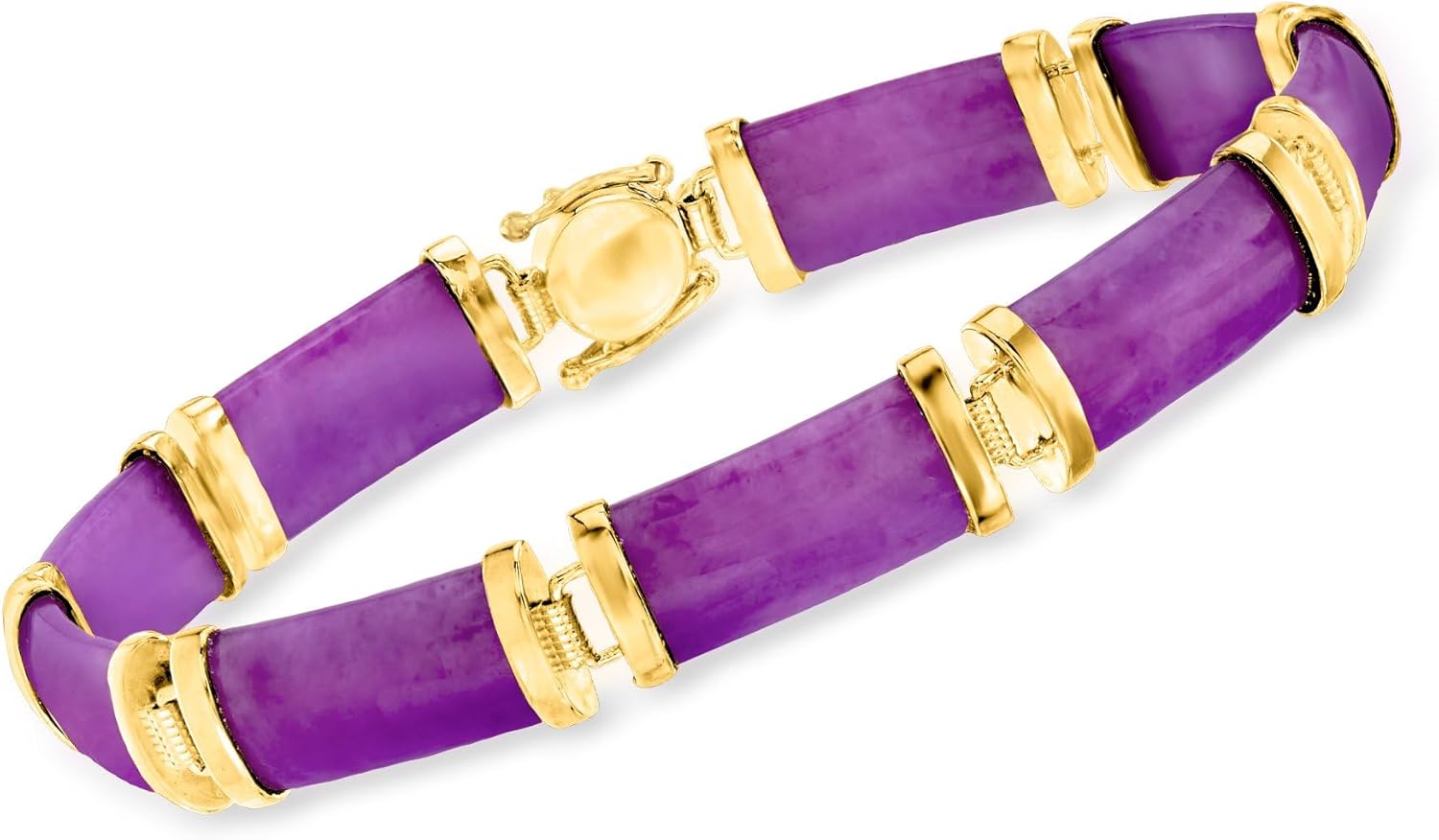 Good Fortune Jade Bracelet in 18Kt Gold over Sterling