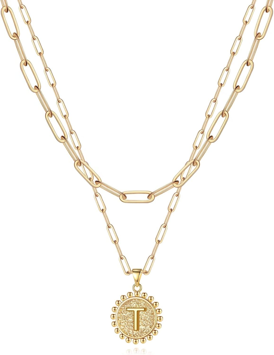 Yoosteel Layered Initial Necklaces for Women Trendy, Letter A-Z Necklace