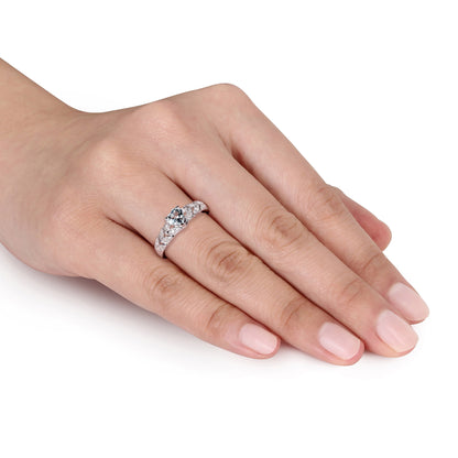 Women'S Aquamarine Sterling Silver Ring