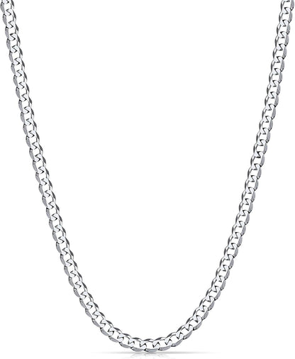 5Mm Silver Tone/Gold Cuban Link Chain for Men, Mens Chain Necklaces, Stainless Steel Chain Necklaces for Men Women, 3.5/4/5Mm