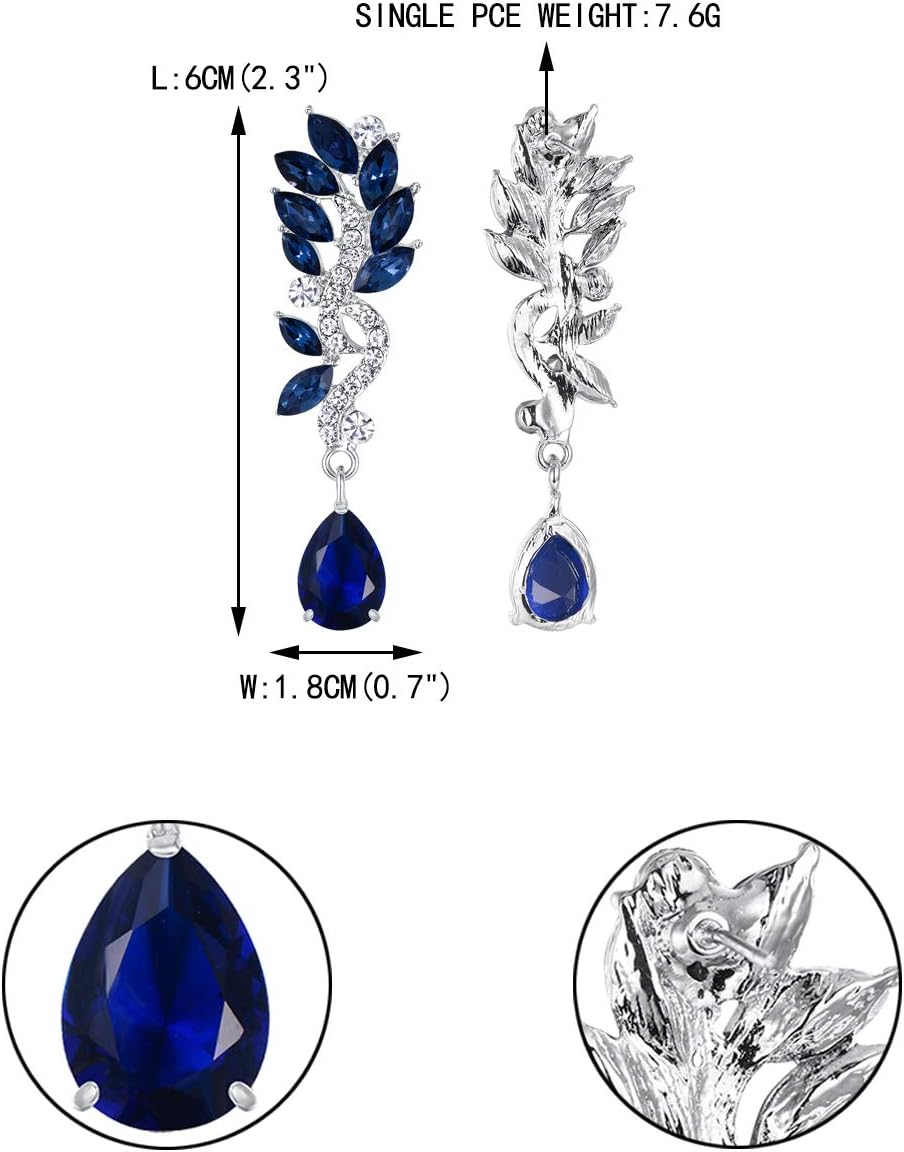 Women'S Austrian Crystal Bridal Chandelier Teardrop Dangle Earrings