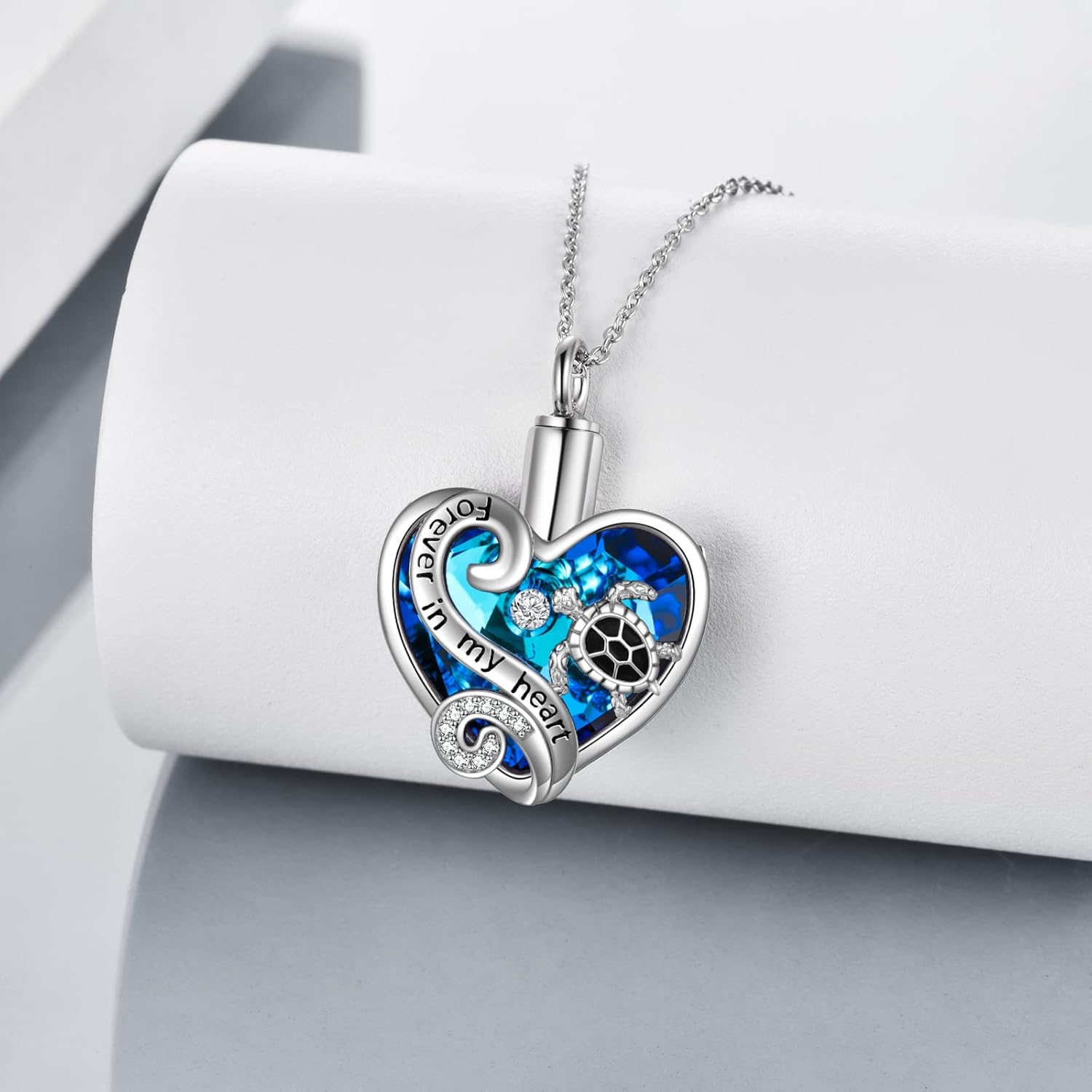 Urn Necklaces for Ashes Sterling Silver Cremation Jewelry for Ashes Urns for Human Ashes Pendant Necklace with Funnel Filler Kit