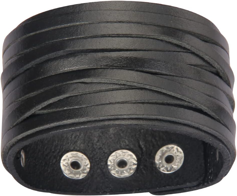 Leather Cuff Bracelet Punk Braided Bracelets Rock Leather Wristbands Faux Mens Leather Bracelet Gothic Viking Bangle Adjustable Wrap Bracelet for Women,Men