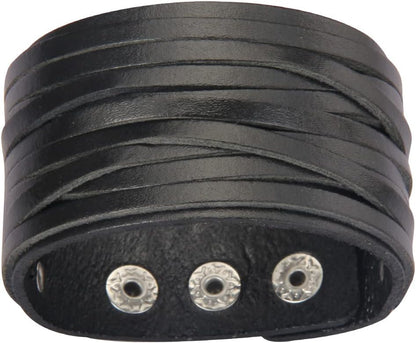 Leather Cuff Bracelet Punk Braided Bracelets Rock Leather Wristbands Faux Mens Leather Bracelet Gothic Viking Bangle Adjustable Wrap Bracelet for Women,Men
