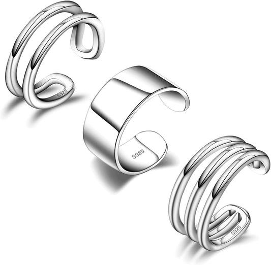 Cuff Earrings 925 Sterling Silver Ear Cuff Earrings Non-Piercing Fake Helix Cartilage Cuff Earrings Various Styles Conch Ear Cuffs Fine Jewelry for Women Man