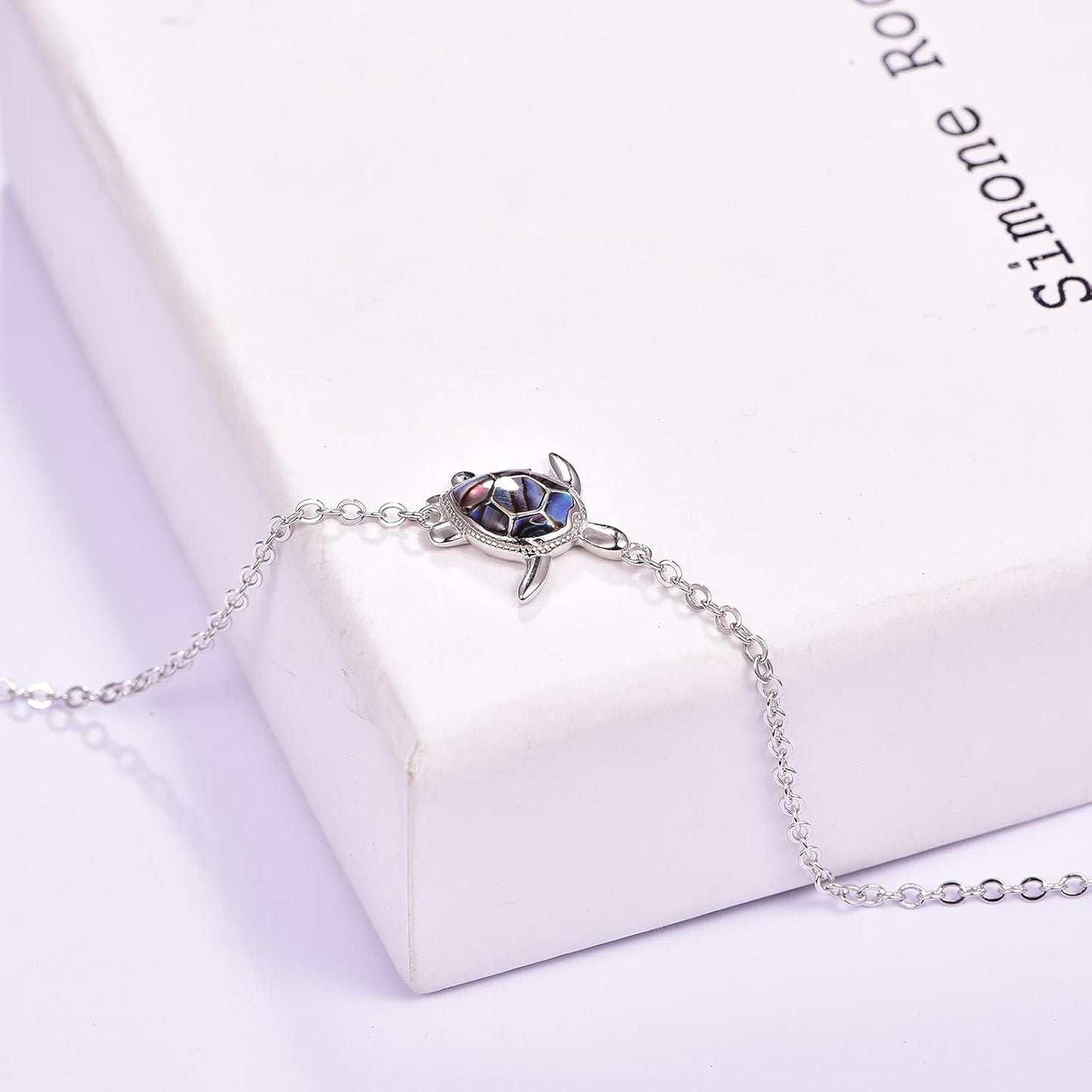 Sea Turtle Bracelet for Women 925 Sterling Silver Turtle Bracelet Adjustable Ocean Beach Bracelet Sea Turtle Jewelry Gifts